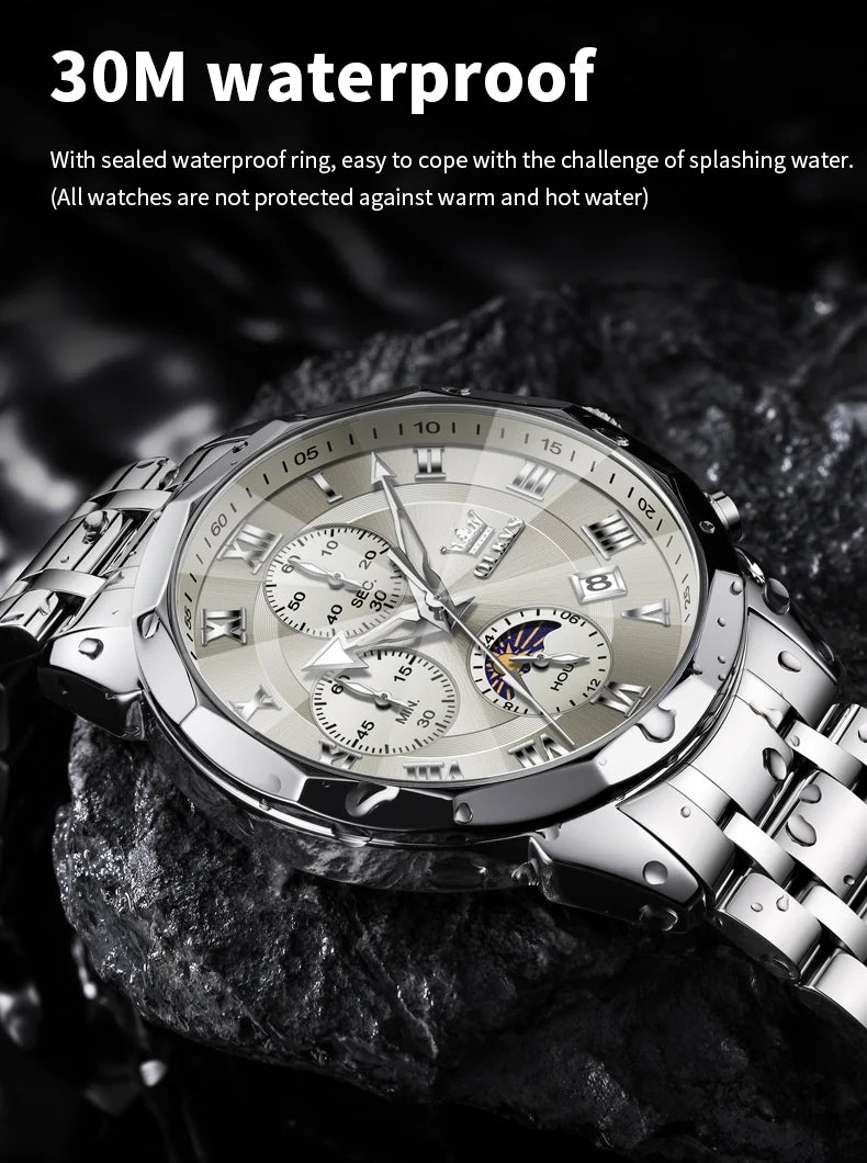 OLEVS Brand Original Men's Watch High end Quartz - Oreela
