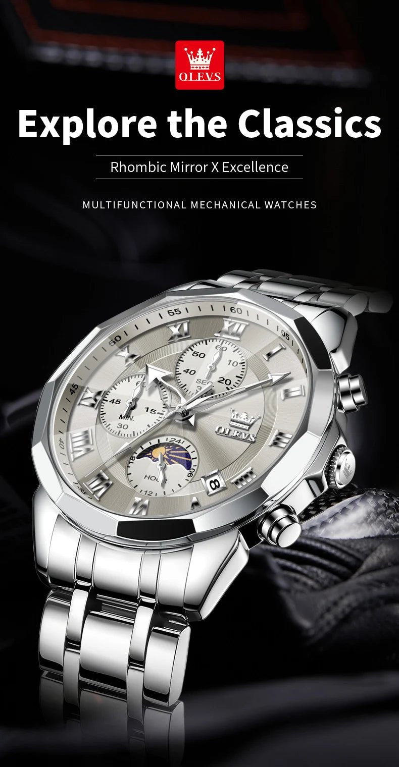 OLEVS Brand Original Men's Watch High end Quartz - Oreela