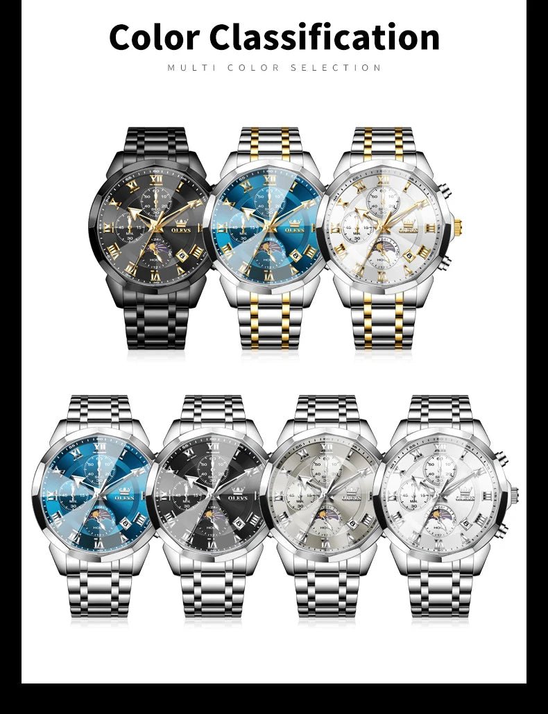 OLEVS Brand Original Men's Watch High end Quartz - Oreela