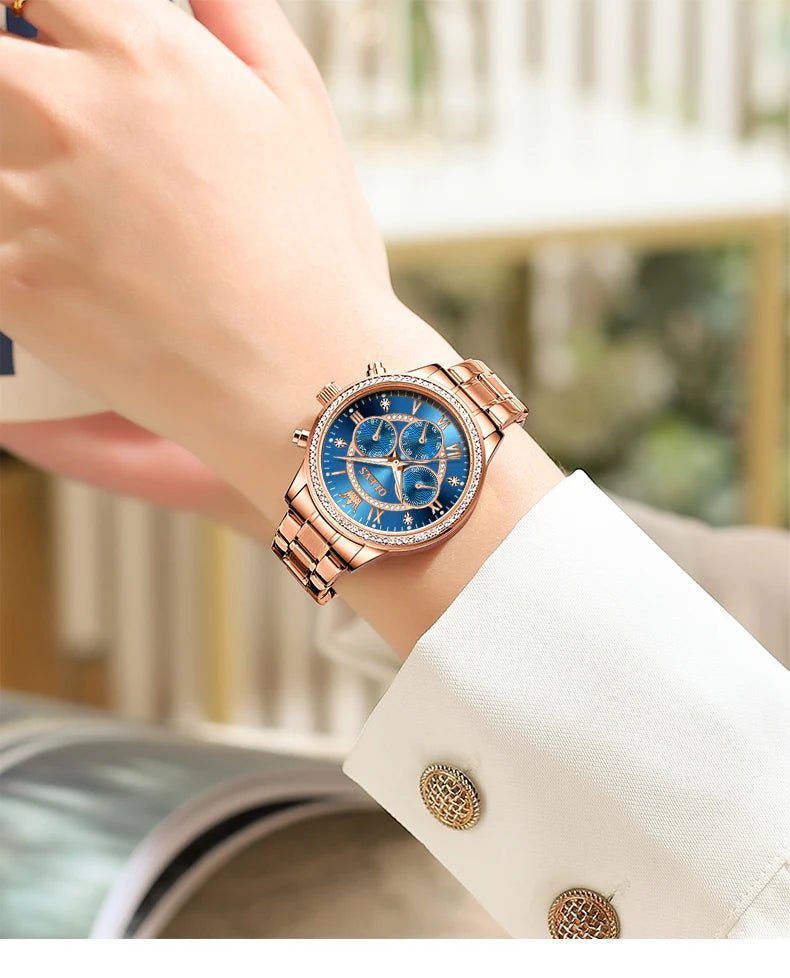 OLEVS Exclusive Women's Watch Elegant Rose Gold - Oreela
