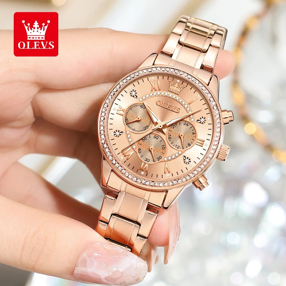 OLEVS Exclusive Women's Watch Elegant Rose Gold - Oreela