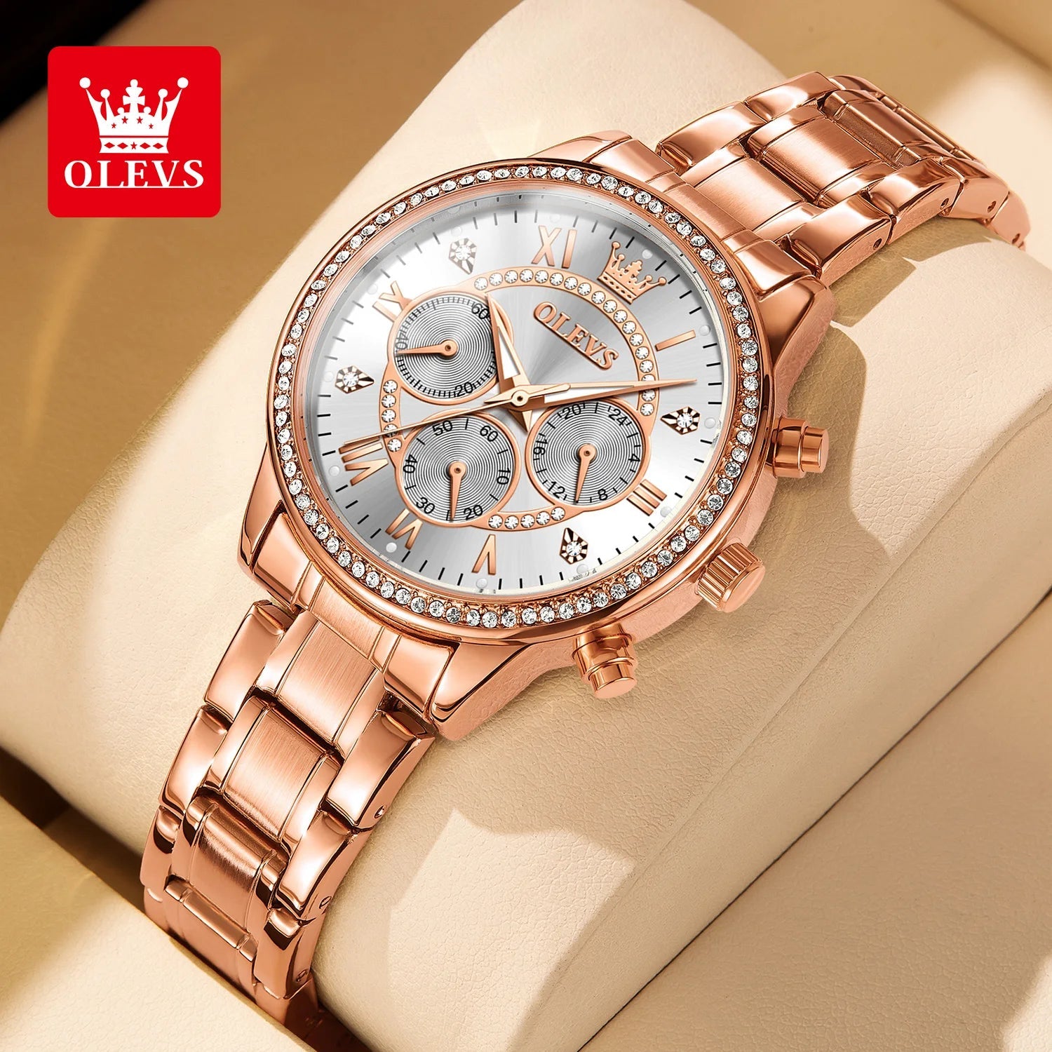 OLEVS Exclusive Women's Watch Elegant Rose Gold - Oreela