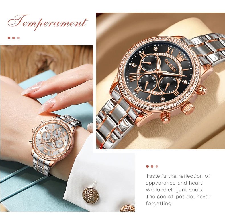 OLEVS Exclusive Women's Watch Elegant Rose Gold - Oreela