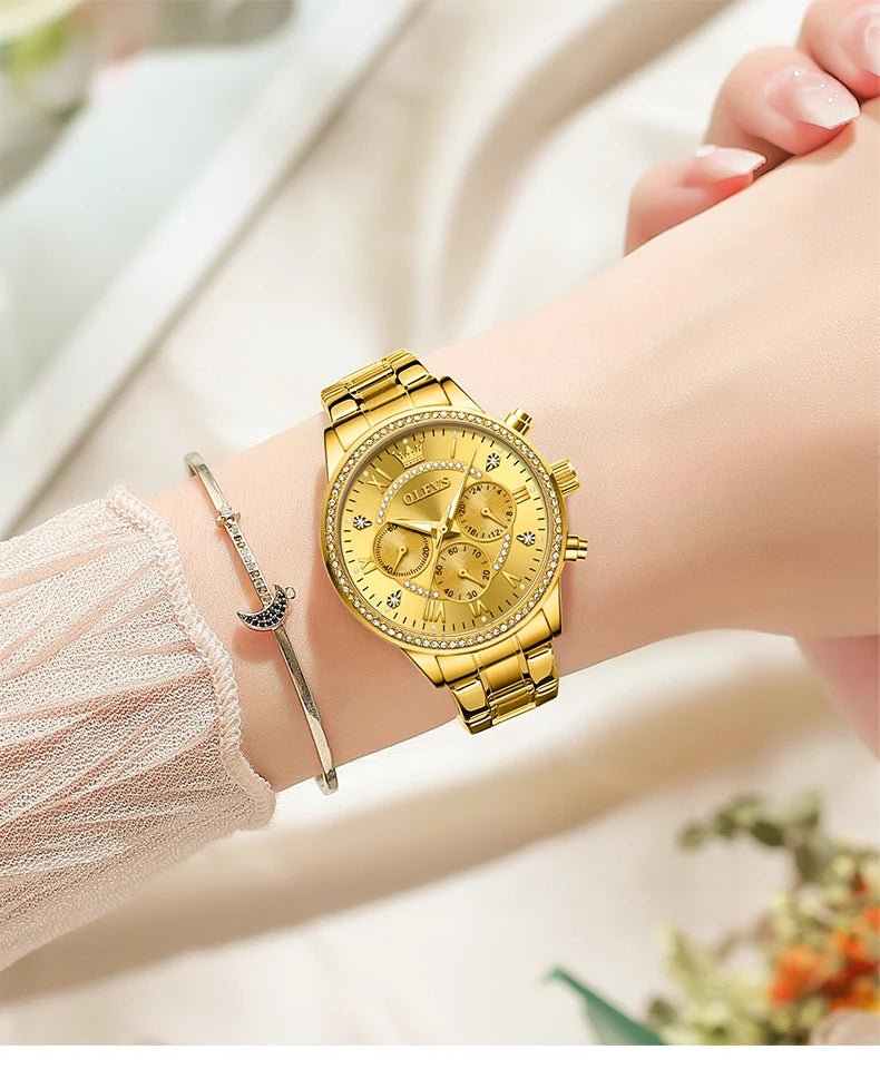 OLEVS Exclusive Women's Watch Elegant Rose Gold - Oreela