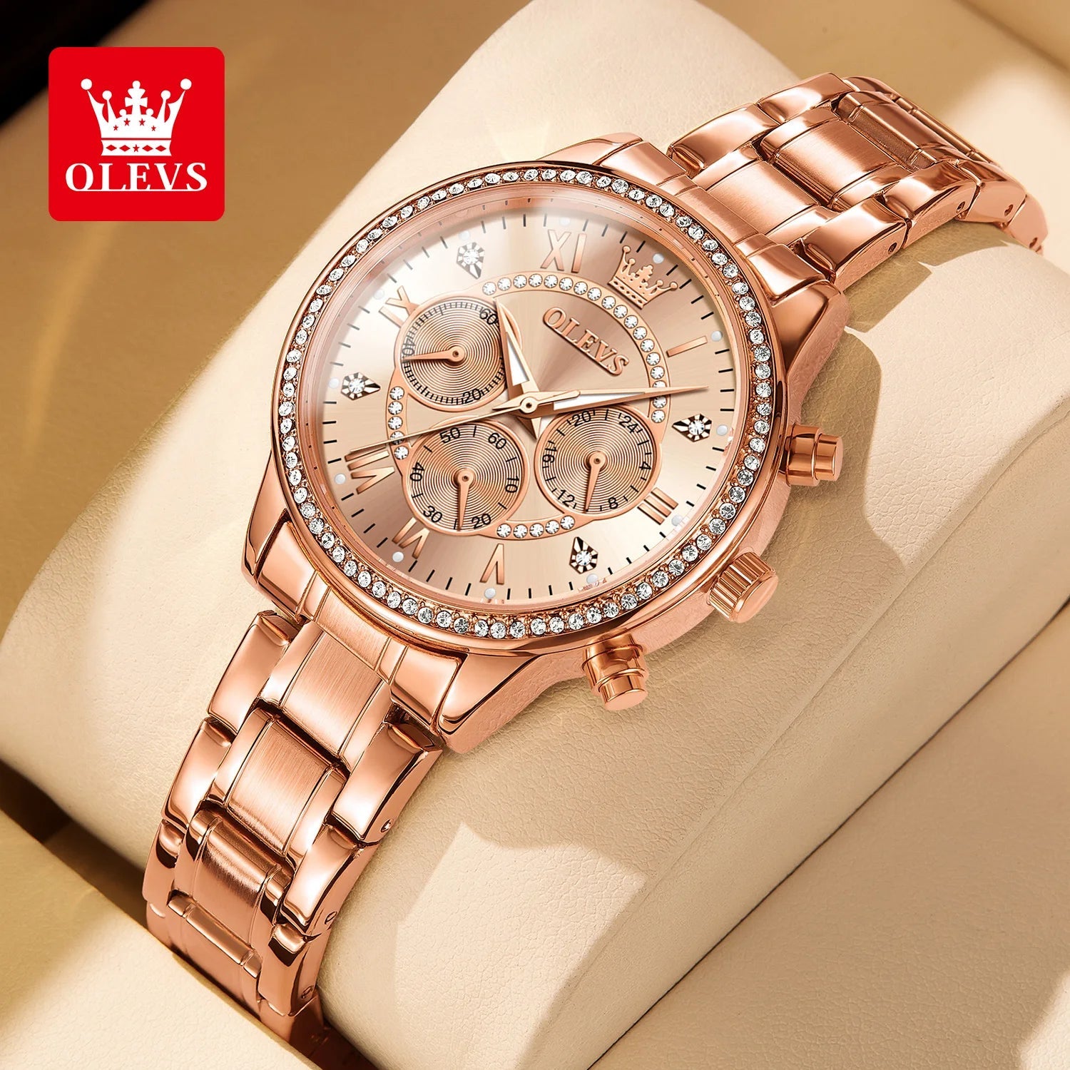 OLEVS Exclusive Women's Watch Elegant Rose Gold - Oreela
