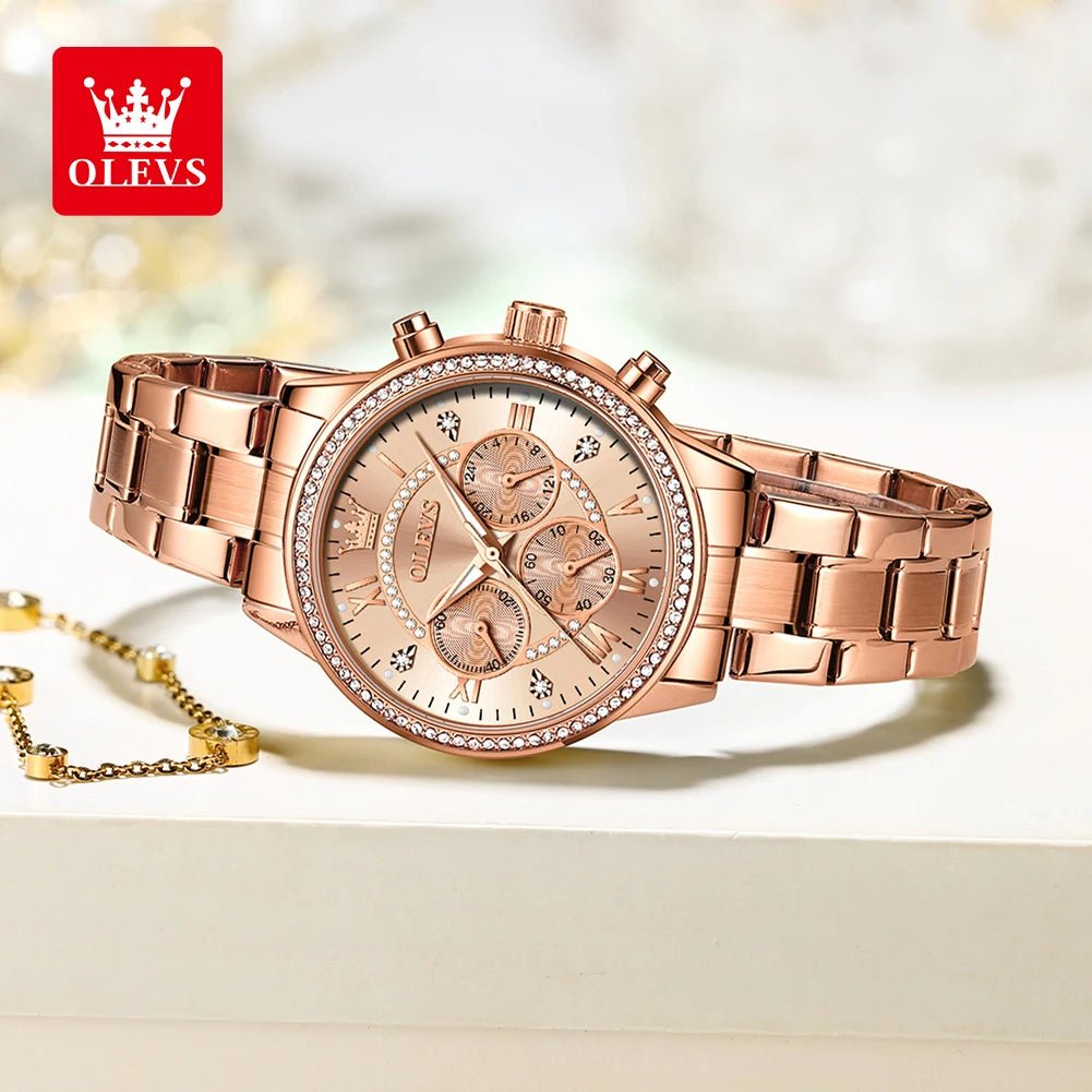 OLEVS Exclusive Women's Watch Elegant Rose Gold - Oreela