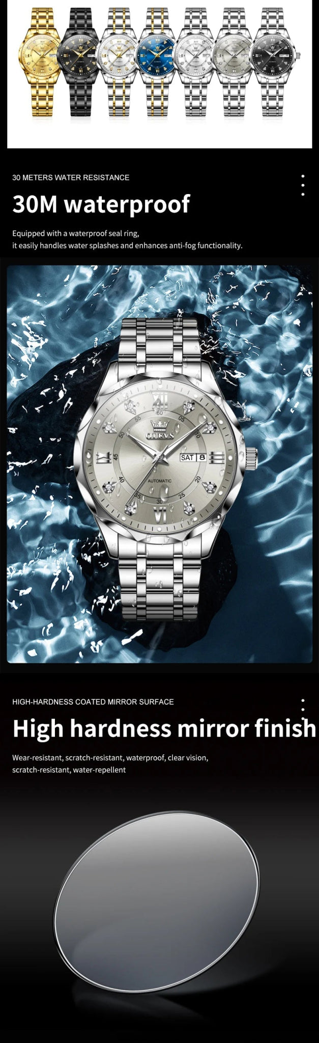 OLEVS Men's Watch Business Fashion Original Automatic Mechanical - Oreela