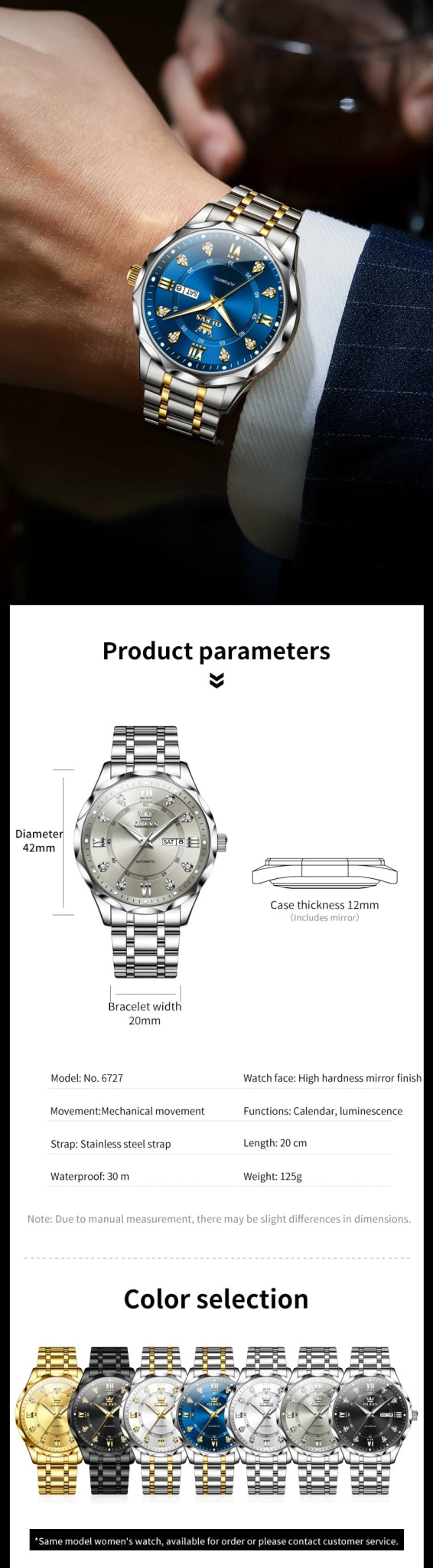 OLEVS Men's Watch Business Fashion Original Automatic Mechanical - Oreela