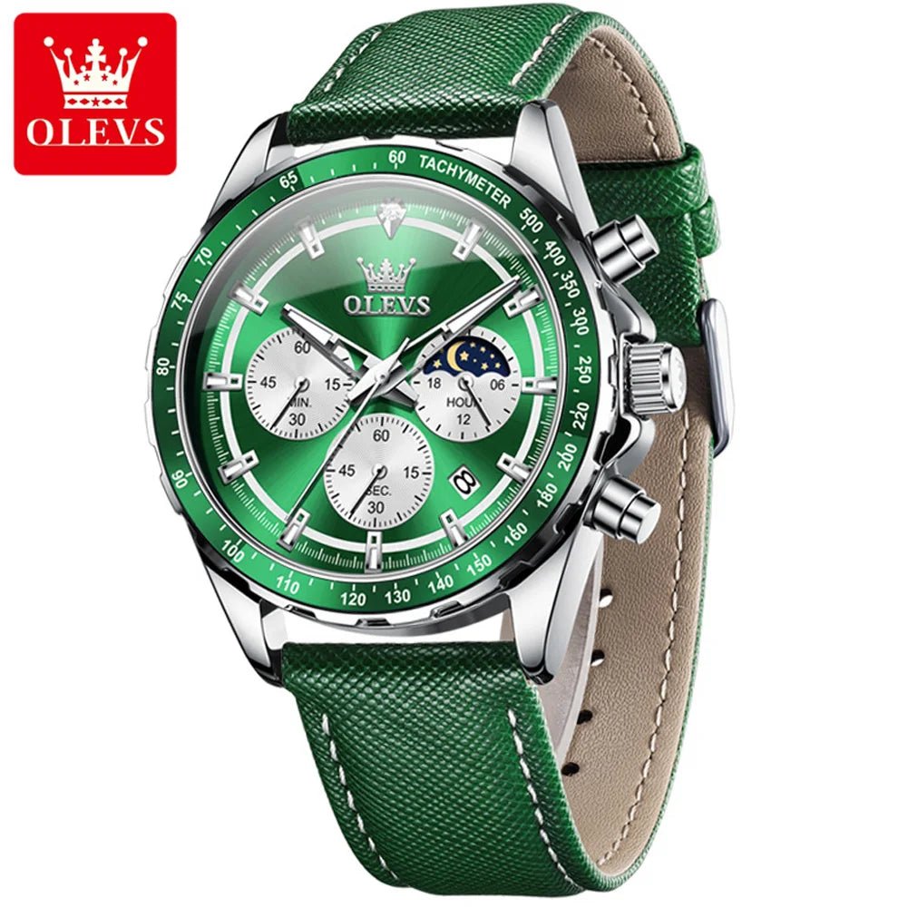 OLEVS Men's Watches Fashion Sports Green - Oreela