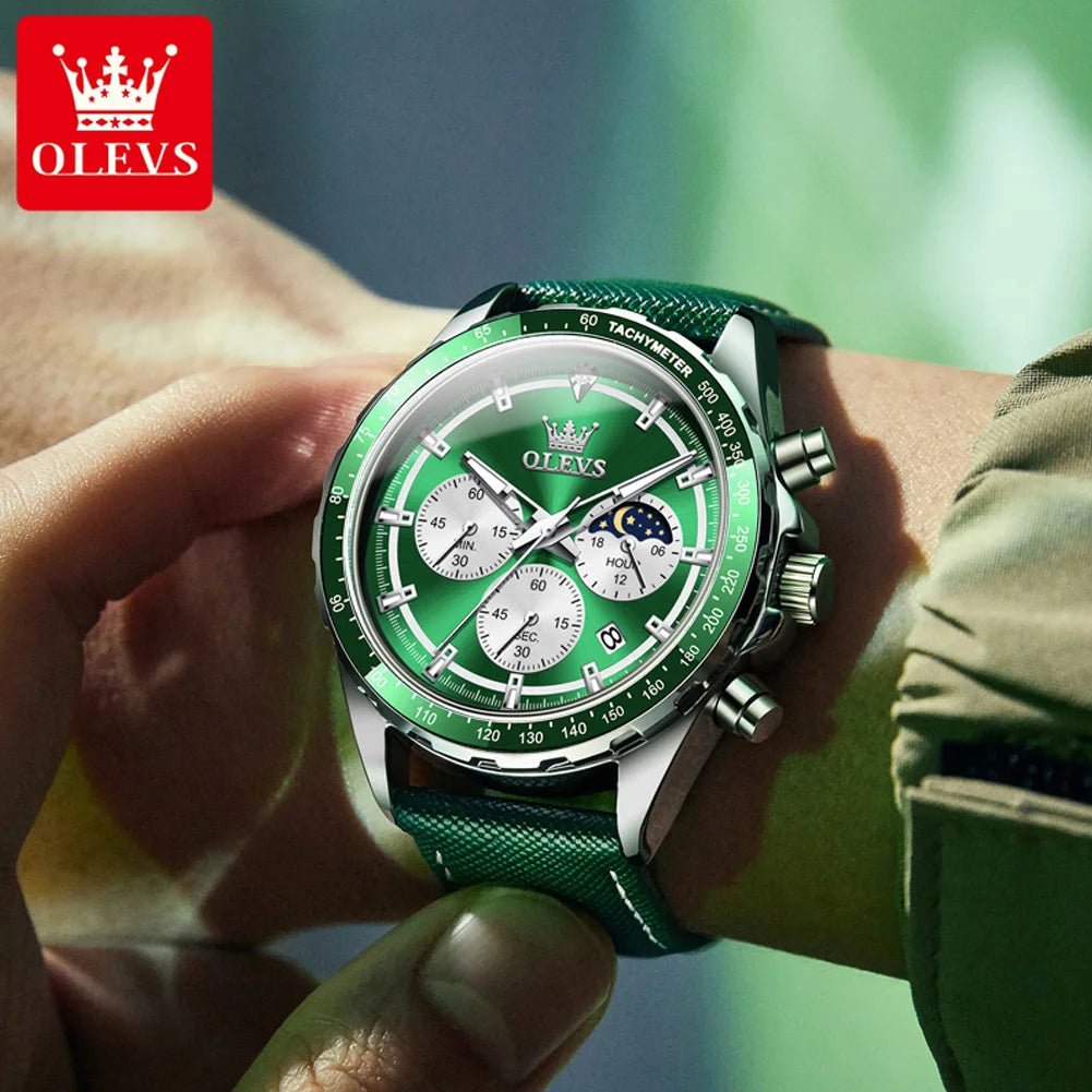 OLEVS Men's Watches Fashion Sports Green - Oreela