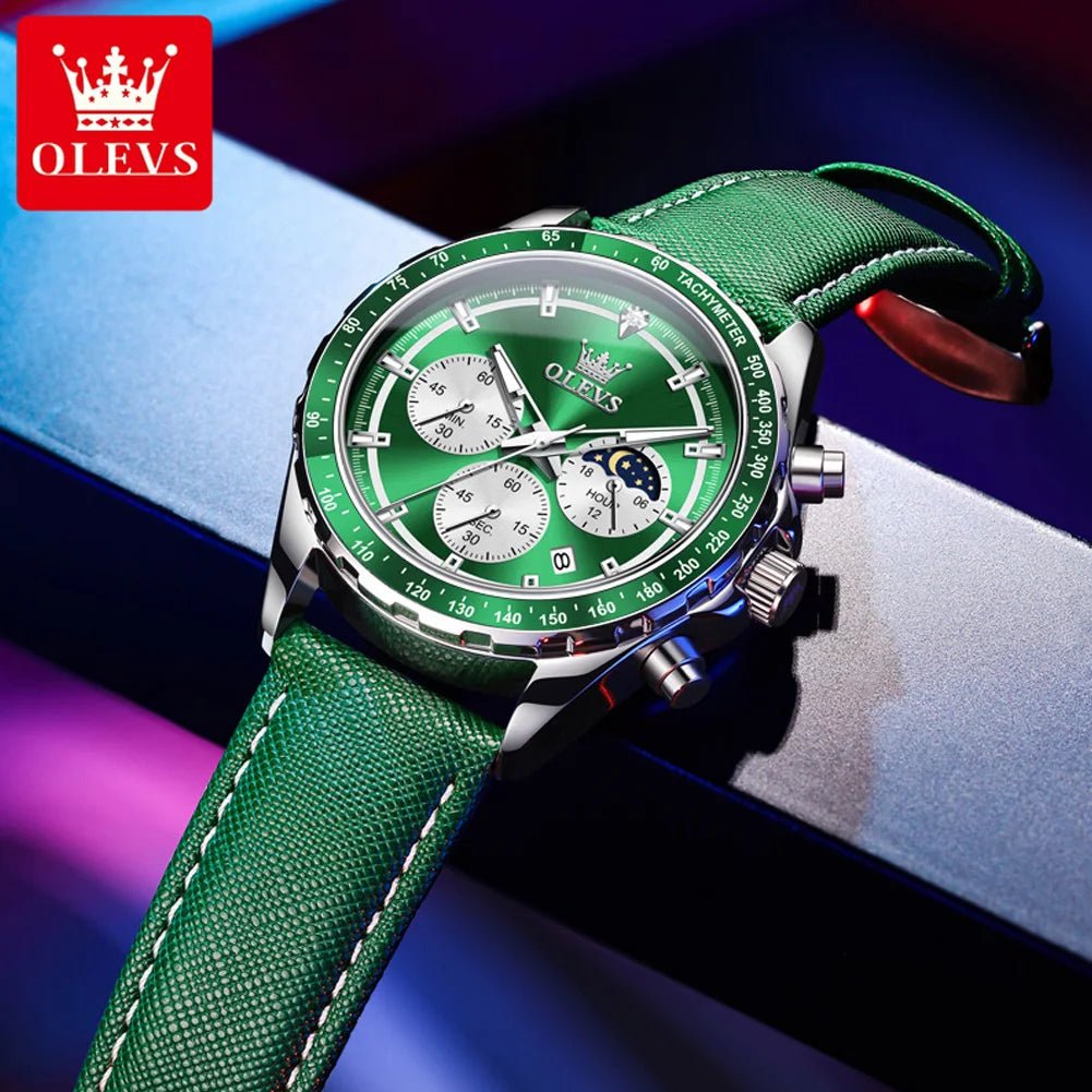 OLEVS Men's Watches Fashion Sports Green - Oreela