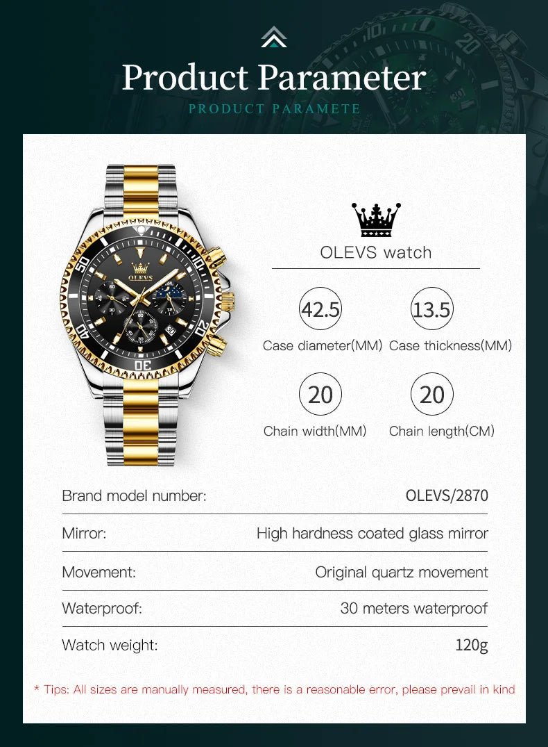 OLEVS Moon Phase Men's Watch - Oreela