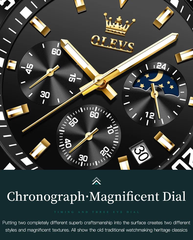 OLEVS Moon Phase Men's Watch - Oreela