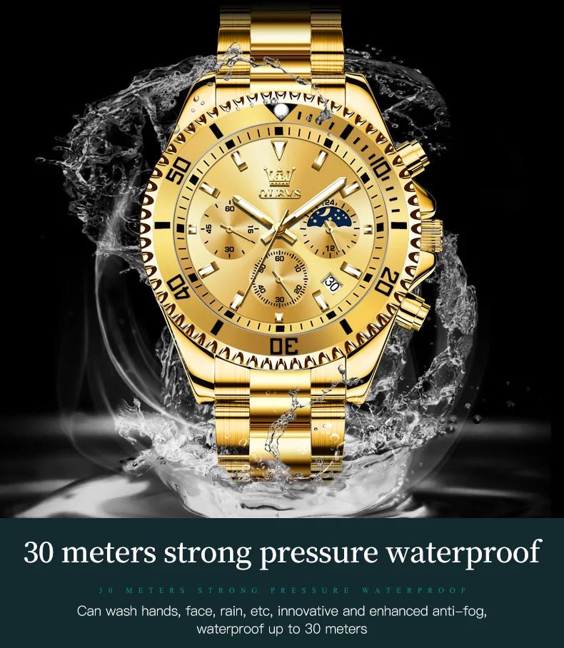 OLEVS Watch For Men Classic with Date Dress Luxury Big Face - Oreela