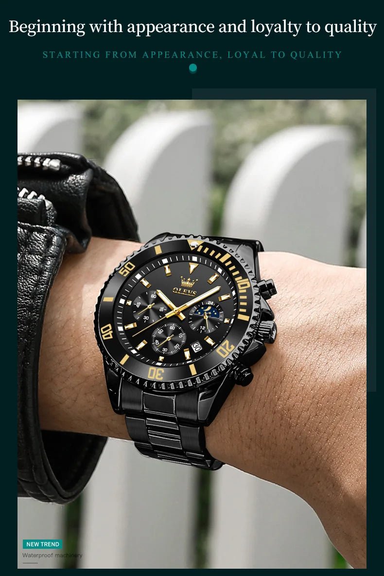 OLEVS Watch For Men Classic with Date Dress Luxury Big Face - Oreela