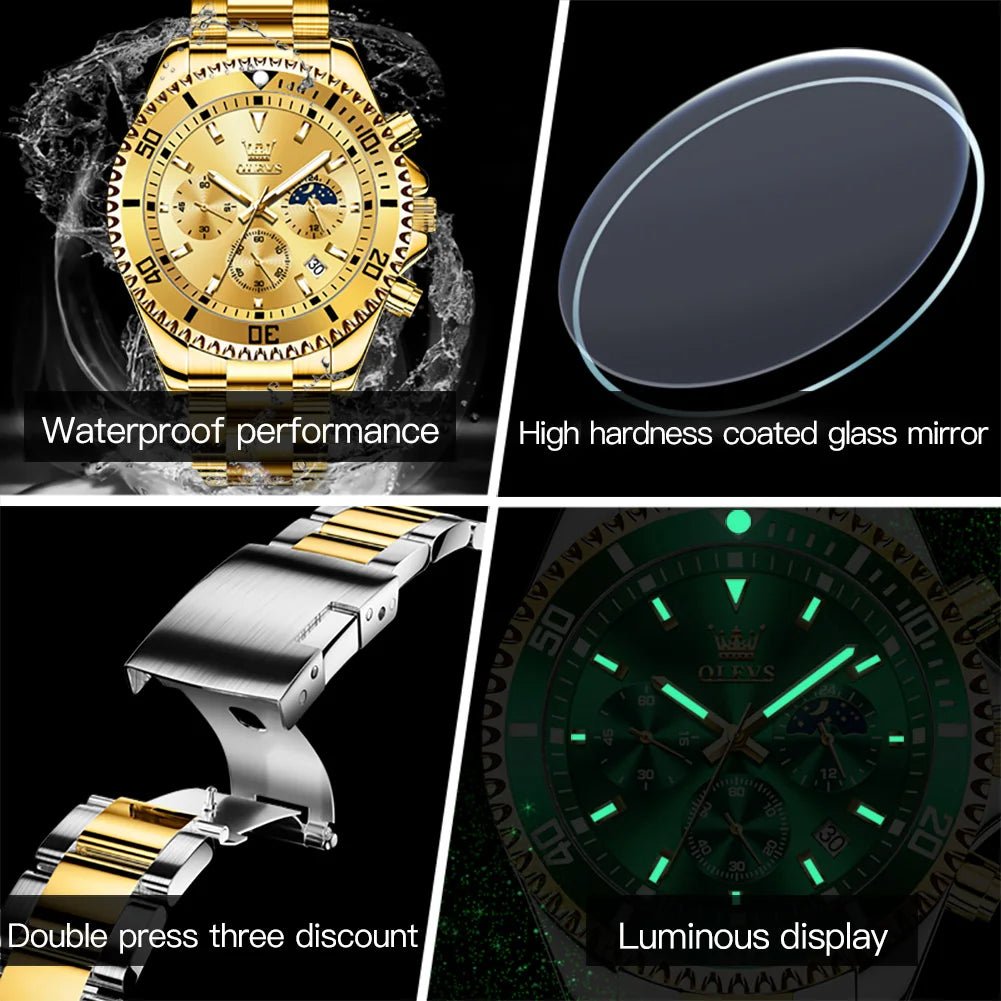 OLEVS Watch For Men Classic with Date Dress Luxury Big Face - Oreela