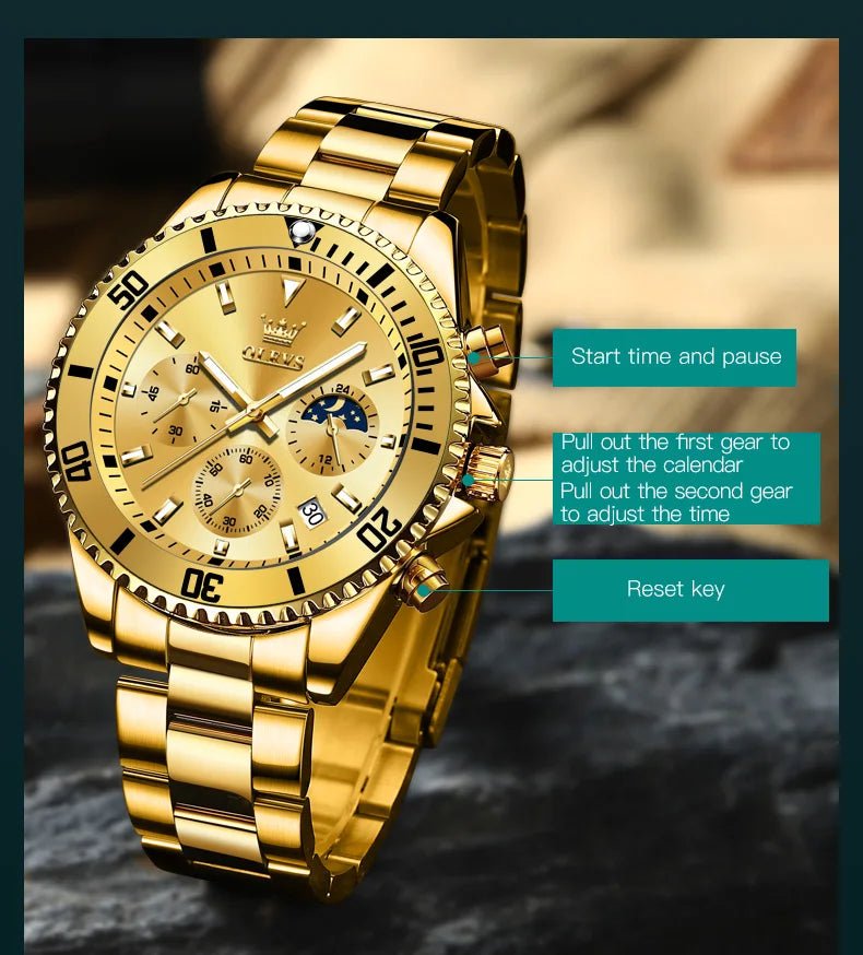 OLEVS Watch For Men Classic with Date Dress Luxury Big Face - Oreela