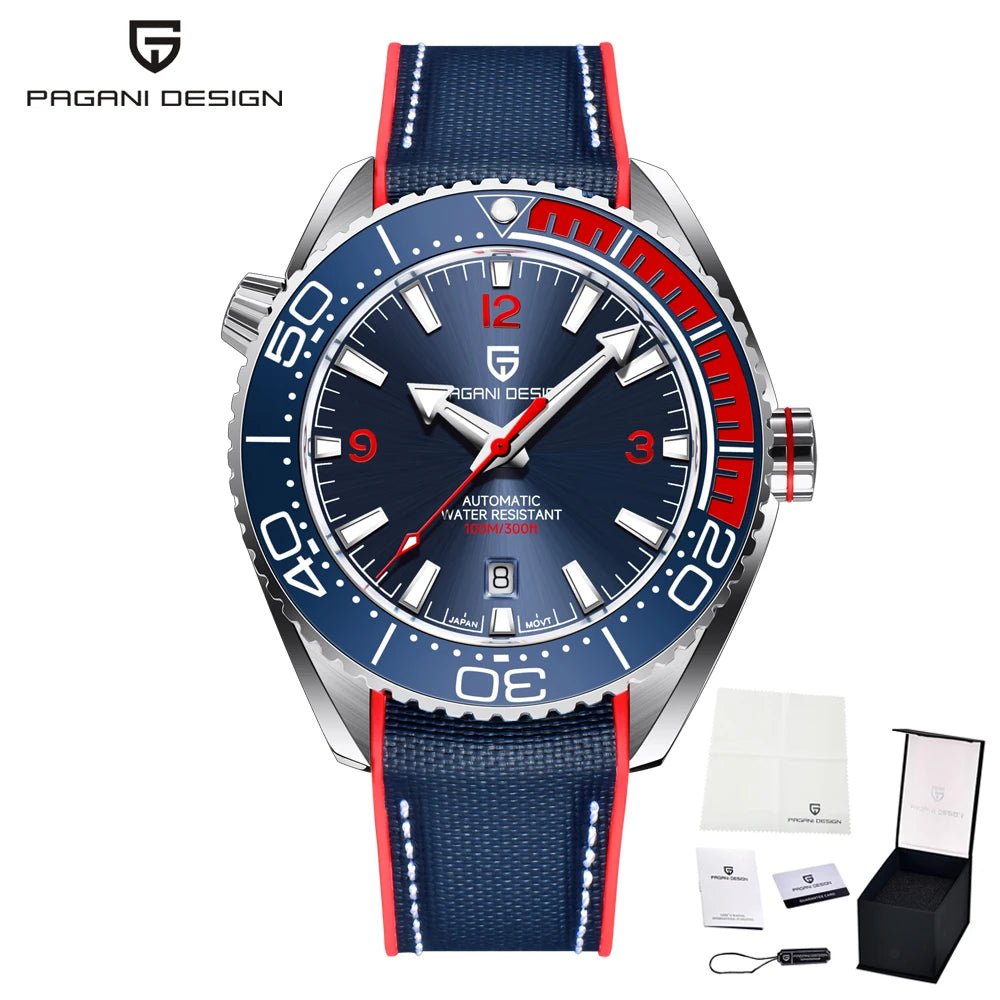 PAGANI DESIGN 100M Waterproof Watch Outdoor Military Sports Ultra Luminous Dial Men's - Oreela