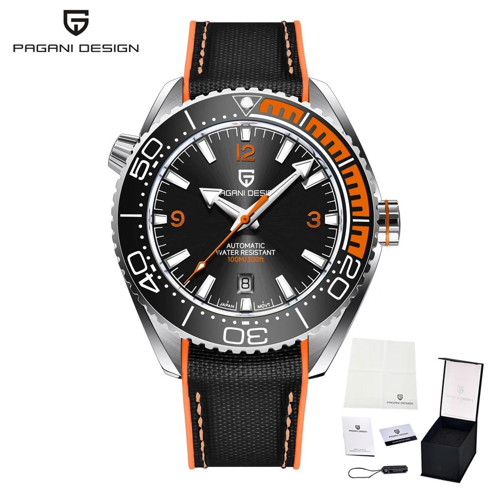 PAGANI DESIGN 100M Waterproof Watch Outdoor Military Sports Ultra Luminous Dial Men's - Oreela