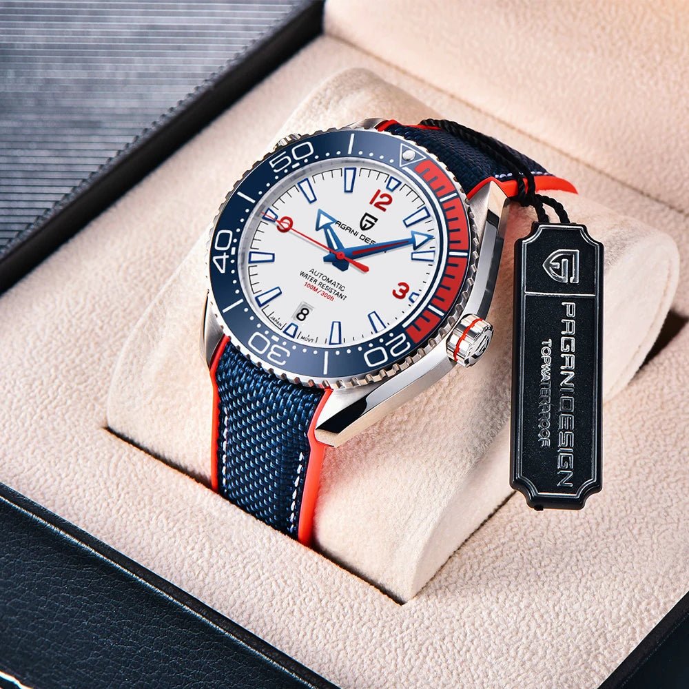 PAGANI DESIGN 100M Waterproof Watch Outdoor Military Sports Ultra Luminous Dial Men's - Oreela