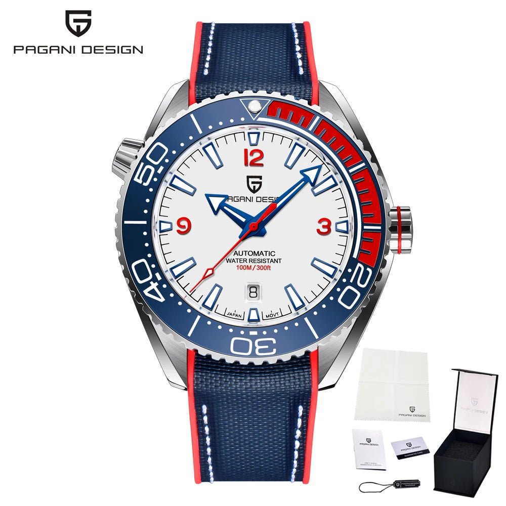 PAGANI DESIGN 100M Waterproof Watch Outdoor Military Sports Ultra Luminous Dial Men's - Oreela