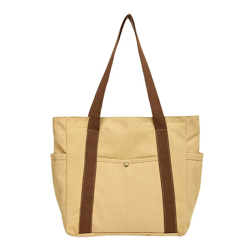 Preppy Style Shoulder Canvas Bag.Large Capacity - Oreela
