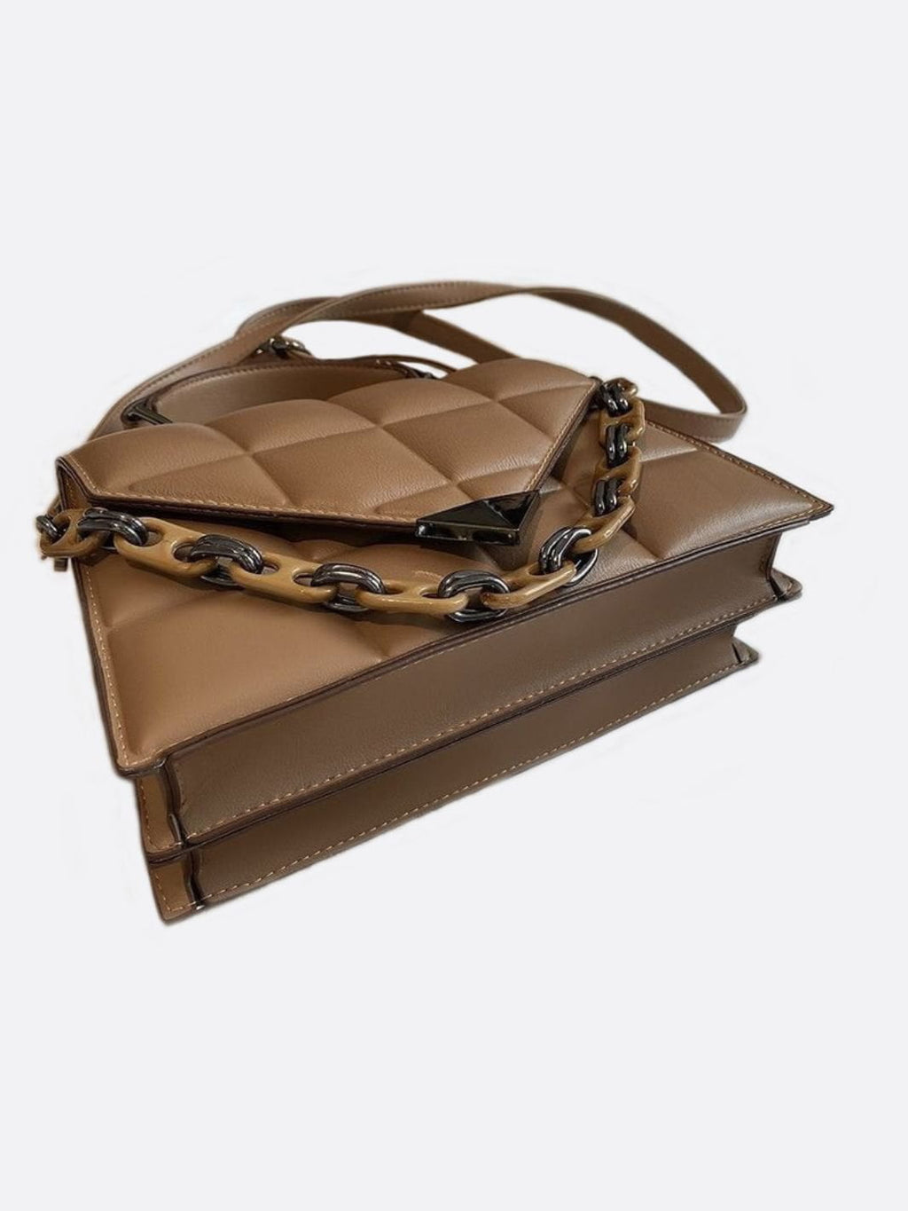 Quilted Vegan Leather Handbag - Oreela