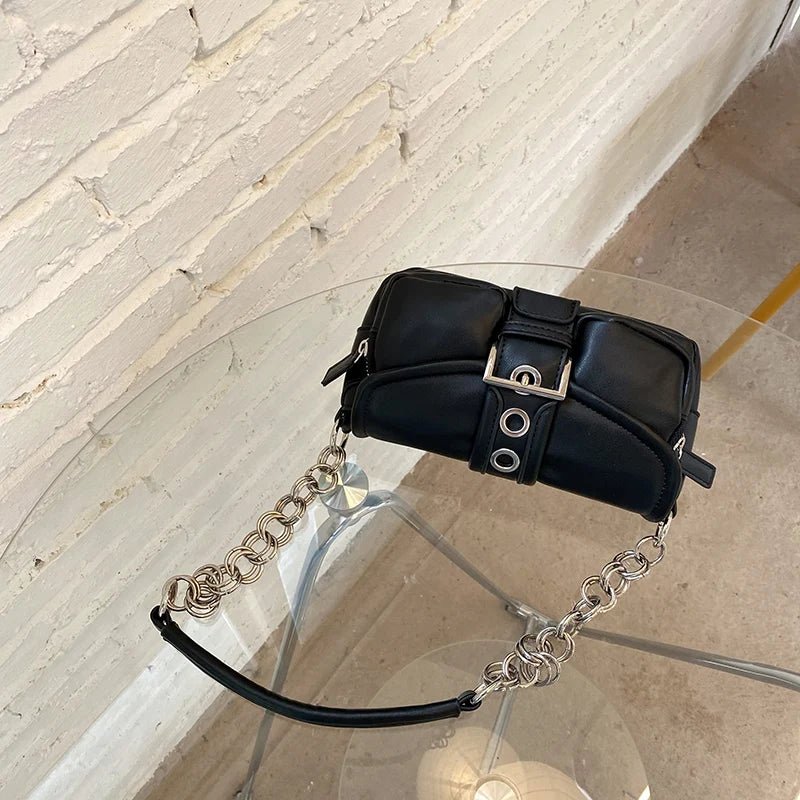 Retro LeatherWomen's Chain Small Shoulder Bag - Oreela