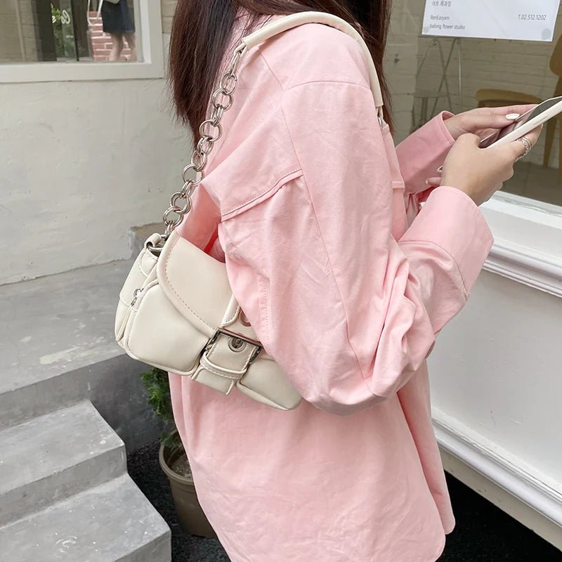 Retro LeatherWomen's Chain Small Shoulder Bag - Oreela