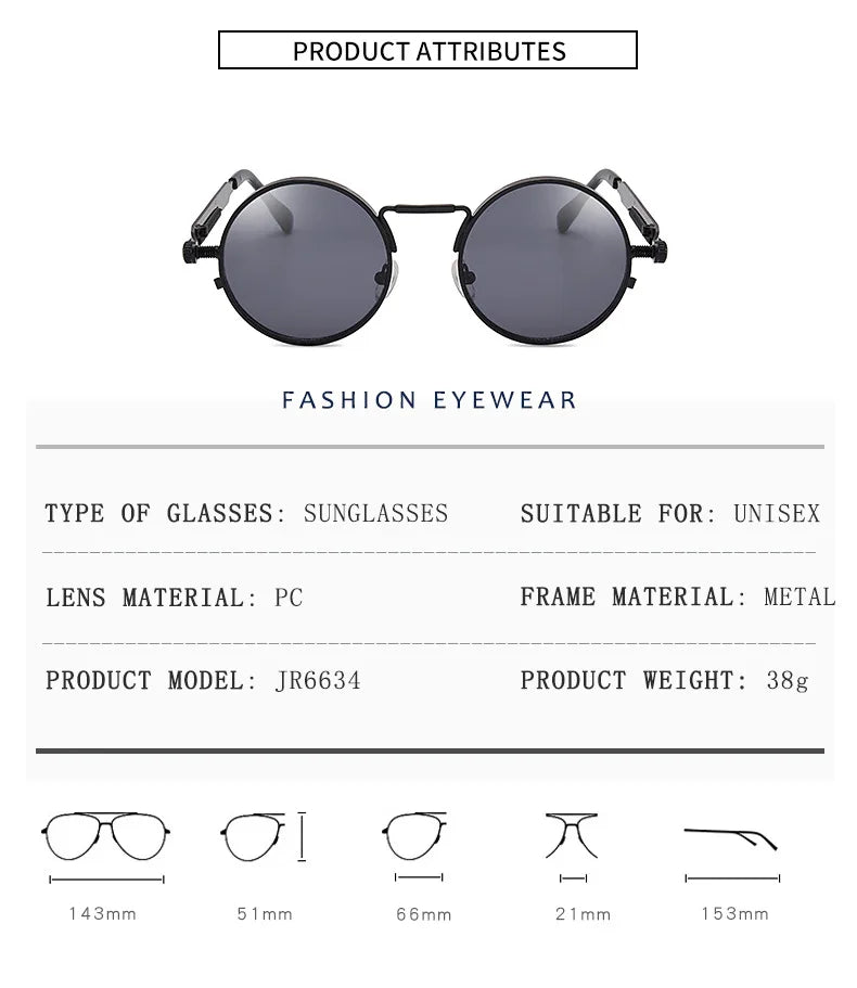 Retro Men Punk Style Sunglasses - Oreela