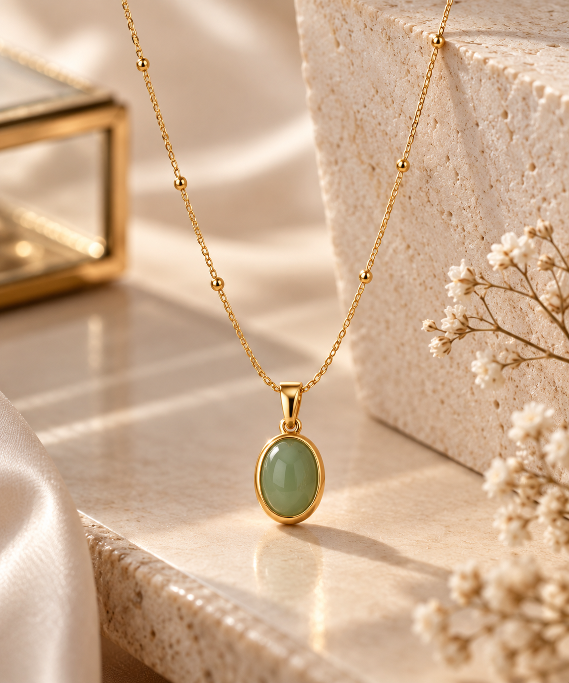 Green Opal Stone Necklace