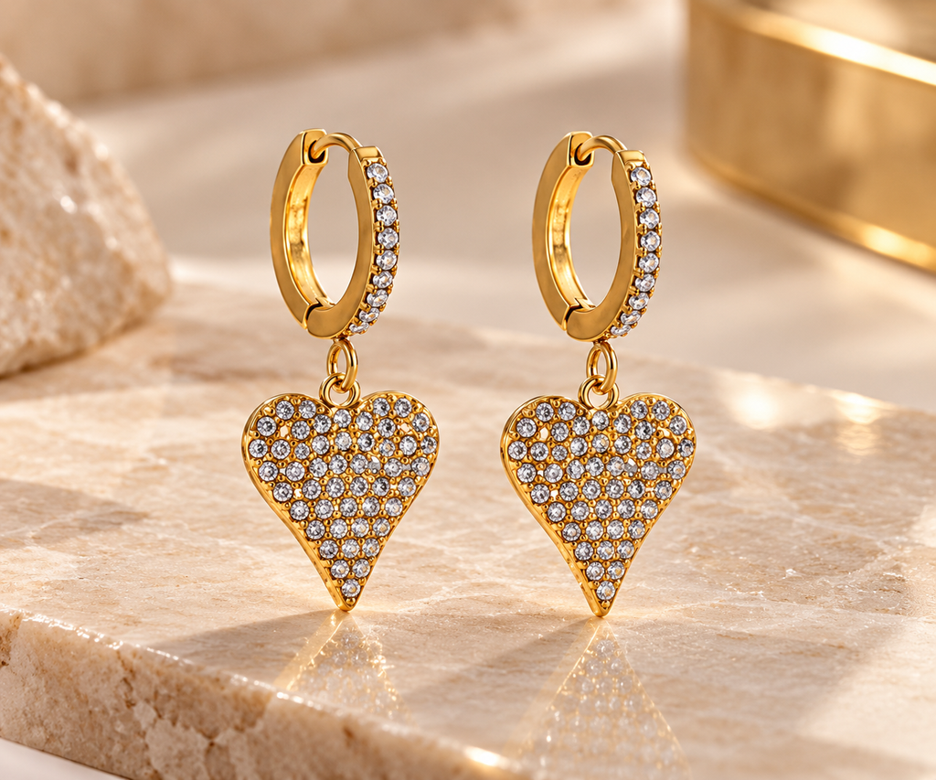Love Drop Hoop Earrings