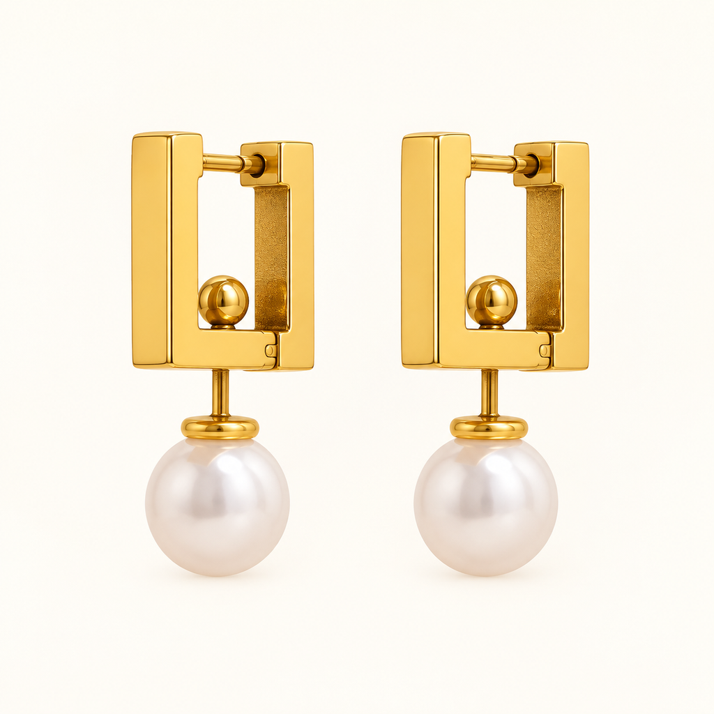 Luna Pearl Hoops