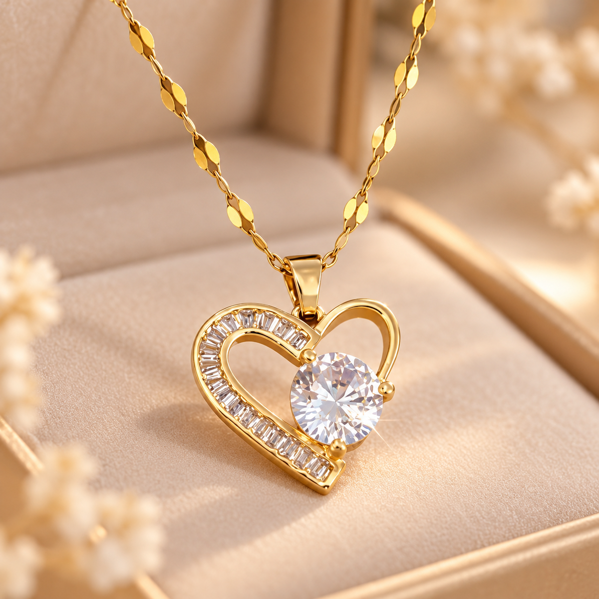 Eternal Sparkle Heart Necklace
