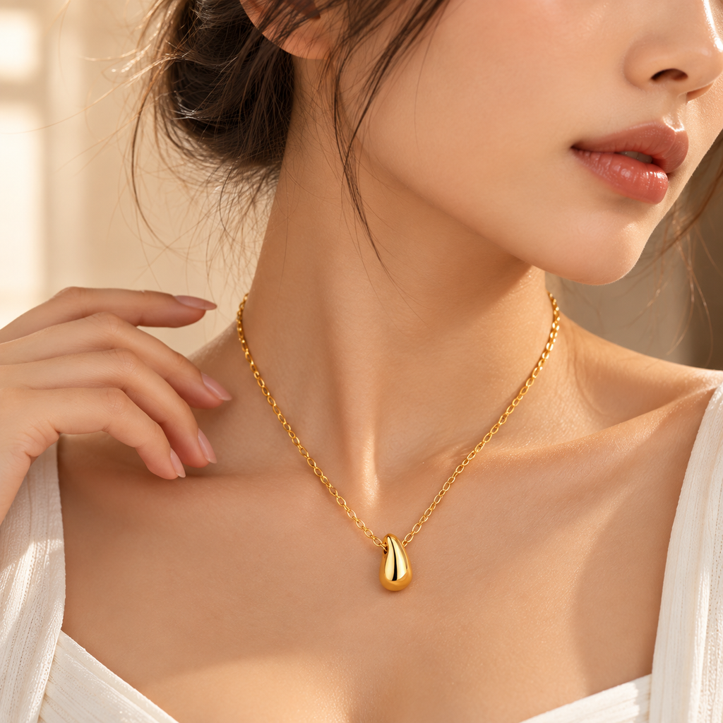 Golden Teardrop Necklace