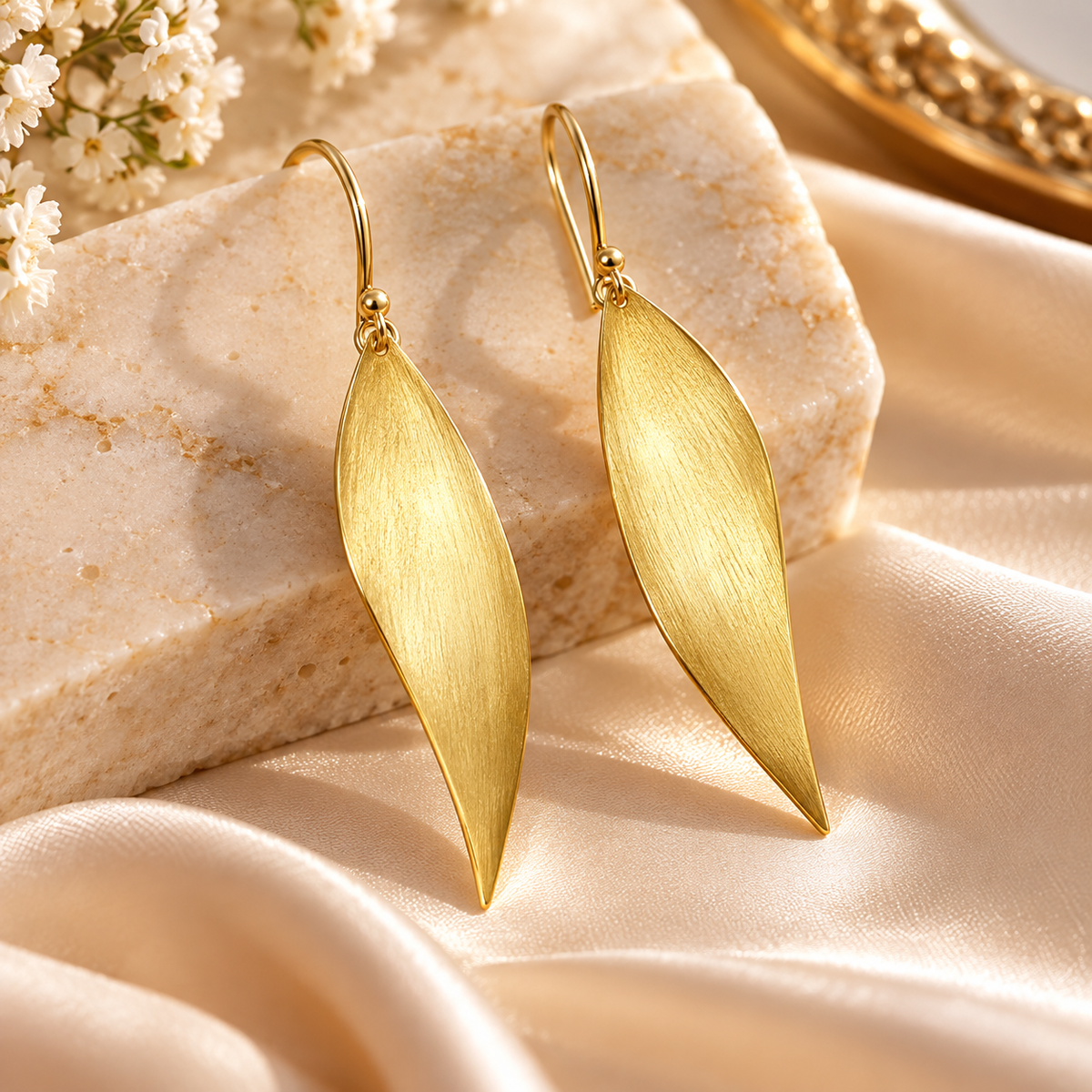 Lustre Leaf Earrings