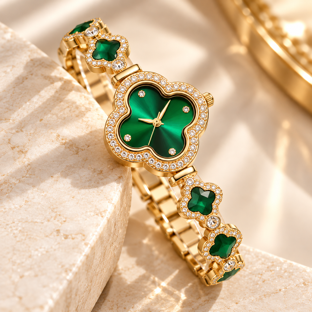 Emerald Clover Luxury Women's Watch