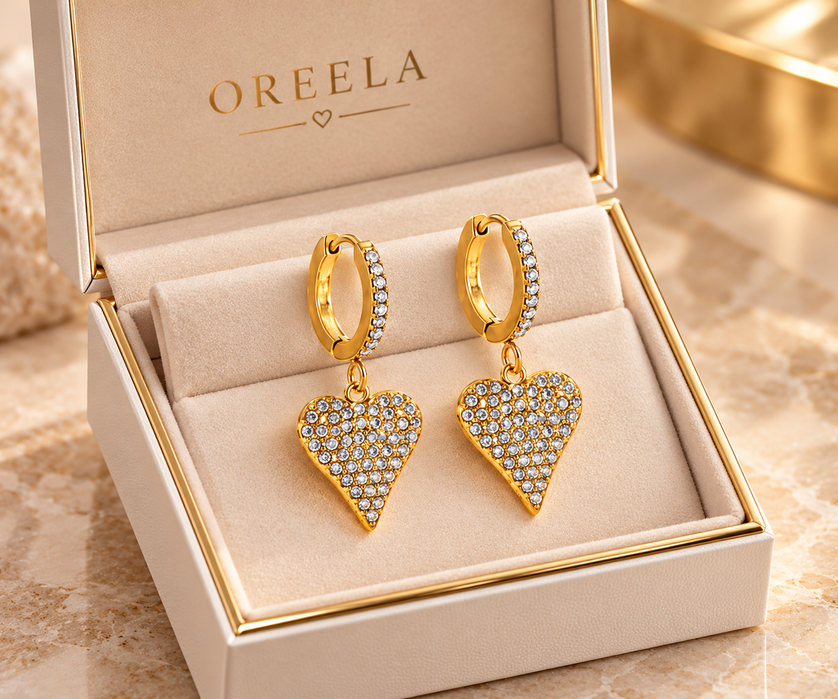 Love Drop Hoop Earrings