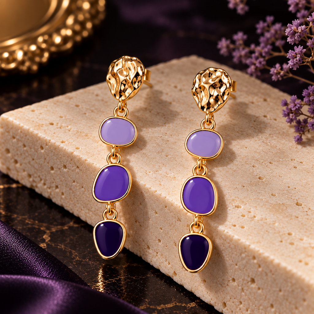 Gemstone Drop Earrings
