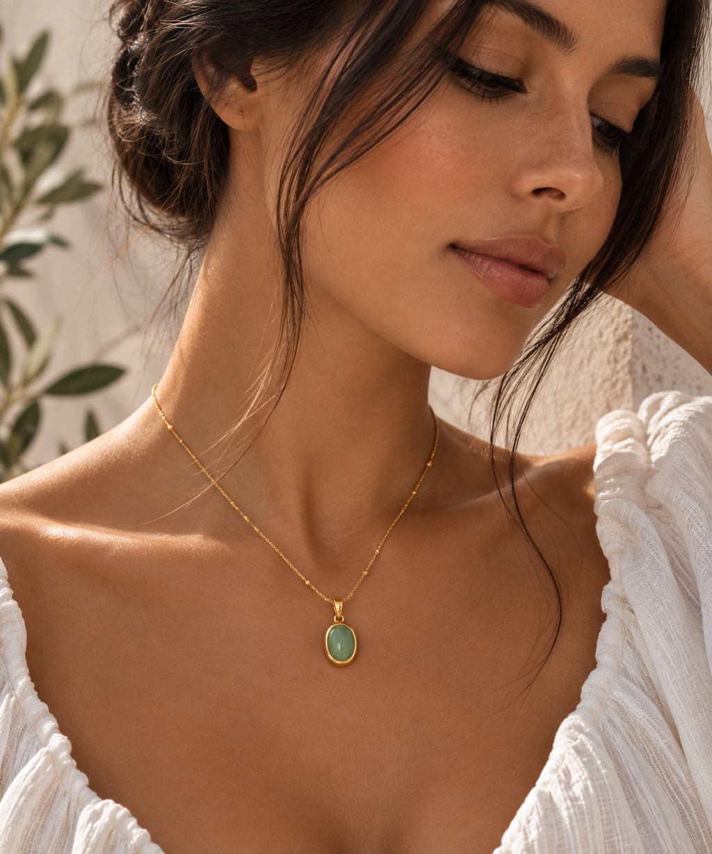 Green Opal Stone Necklace