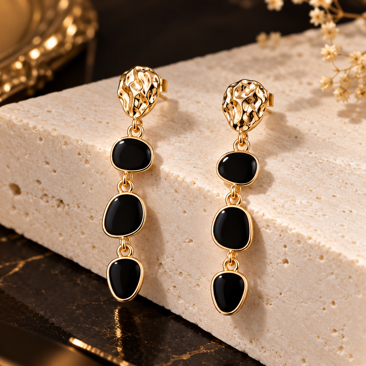Gemstone Drop Earrings