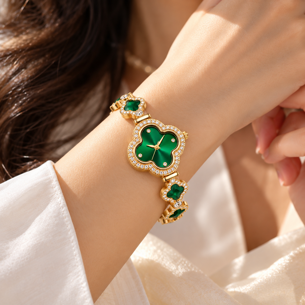 Emerald Clover Luxury Women's Watch