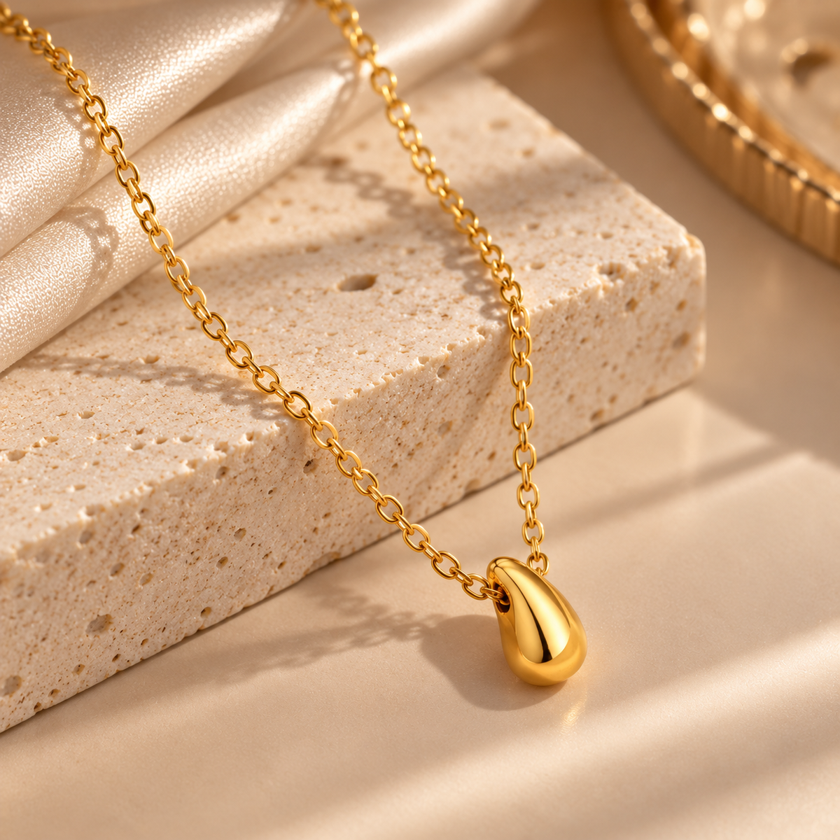 Golden Teardrop Necklace