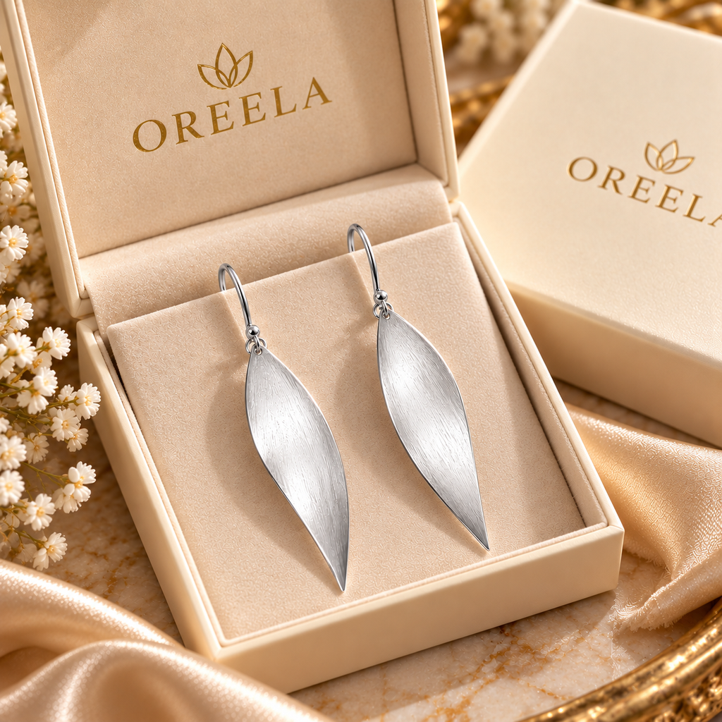 Lustre Leaf Earrings
