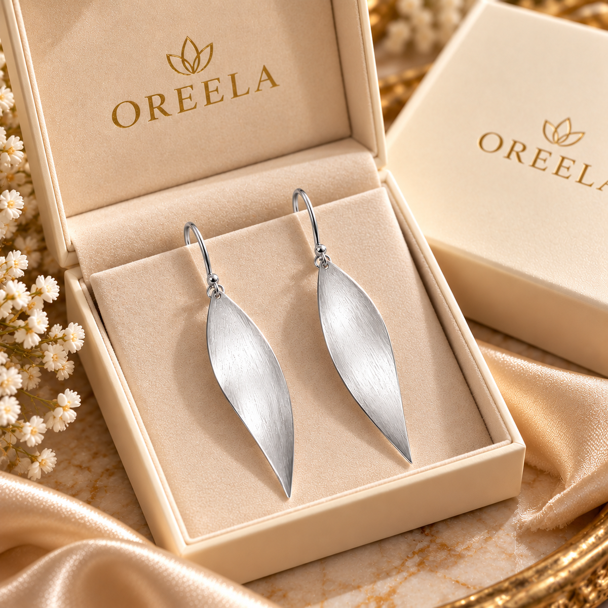 Lustre Leaf Earrings