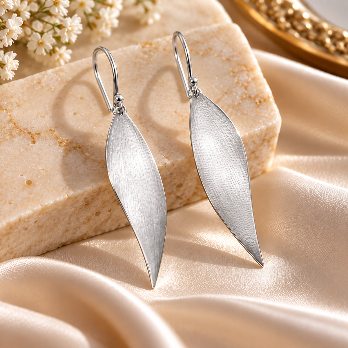 Lustre Leaf Earrings