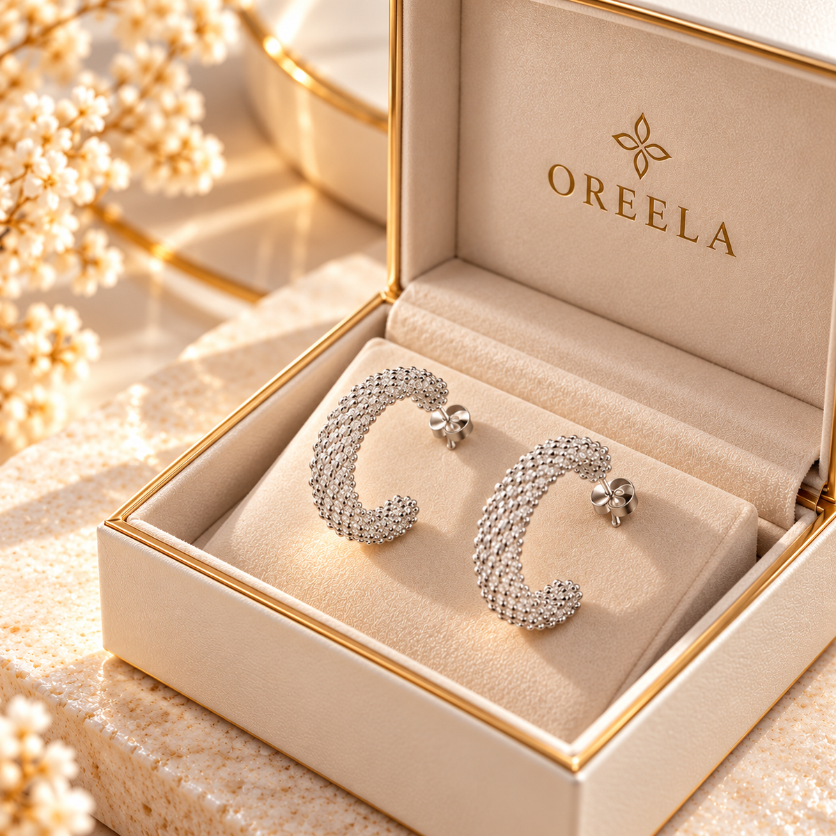 Radiance Silver Hoops