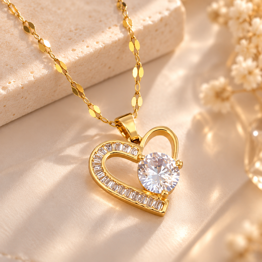 Eternal Sparkle Heart Necklace