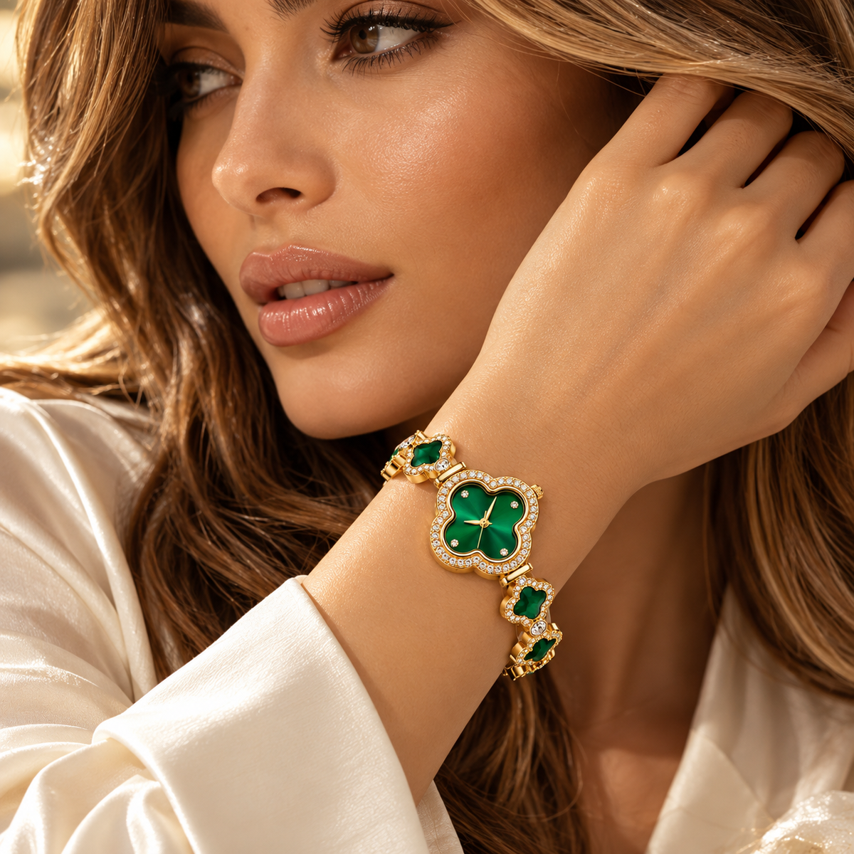Emerald Clover Luxury Women's Watch