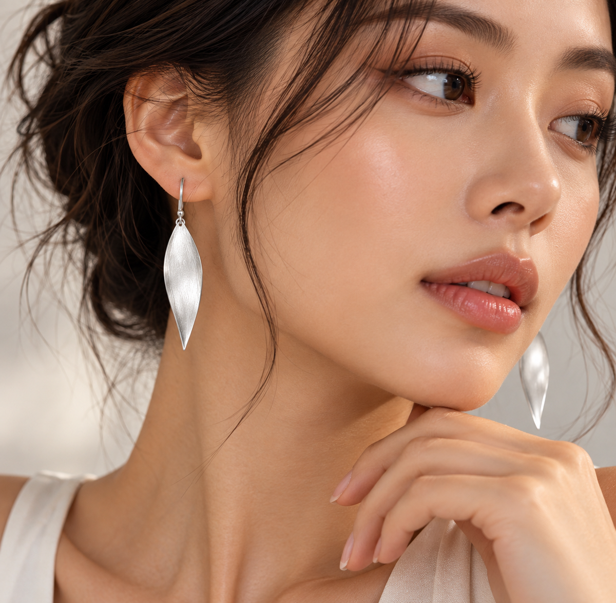 Lustre Leaf Earrings
